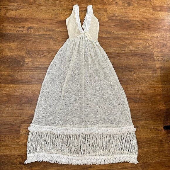 NWT Ramy Brook Gessie V-Neck Crochet Maxi Dress S - Picture 3 of 9